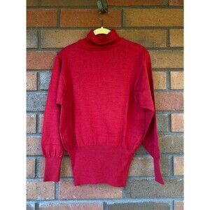 VTG Bogner Turtleneck Sweater 80's‎ Ski Sporty Base Layer | Red | Womens Medium